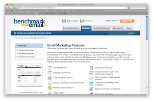 Benchmarkemail Screenshot