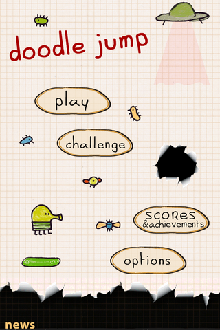 iPhone程序 - Doodle Jump 2